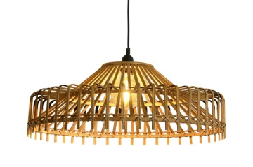 Lustră suspendată din bambus, natural maro, 61×61×31 cm, „Ubud"