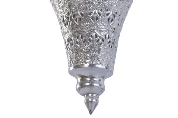 Lustră suspendată din metal, argintiu, 55 x 30 cm, „Loubressac” - Img 5