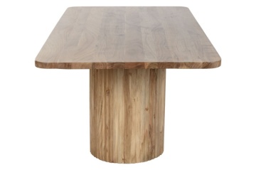Masă dining din lemn de acacia, natur, 10 locuri, cu picior central, 76 x 200 x 100 cm, „Brindle” - Img 3