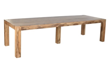 Masă dining din lemn masiv de tec, finisaj natural, 300 x 100 x 78 cm, „Balinese" - Img 3