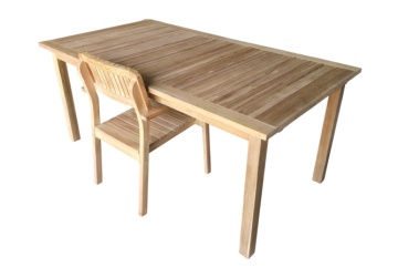 Masă dining pentru exterior extensibilă din lemn de tec 180–240 cm finisaj natural, „Malindi” - Img 2