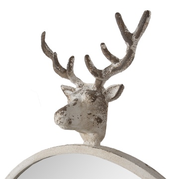 Oglinda de perete, alba, din metal, 48x10x67 cm, Deer - Img 3