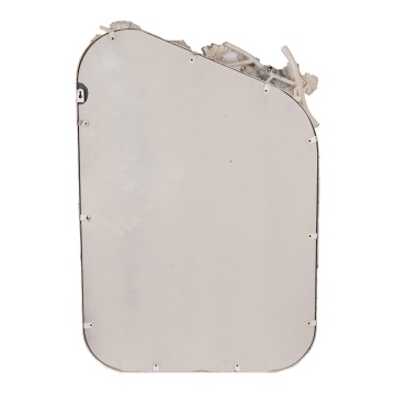 Oglinda de perete, bej, din metal, aspect vintage, 58x12x89 cm - Img 2