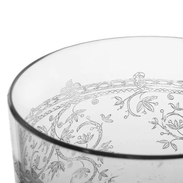 Pahar de whisky din sticlă, transparent, cu model în spirală gravat, 280 ml, 9 x 8 cm, „Joséphine” - Img 2