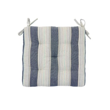 Pernă pătrată pentru scaun din bumbac în dungi, 45×45 cm, „Stripe Chair Pad"