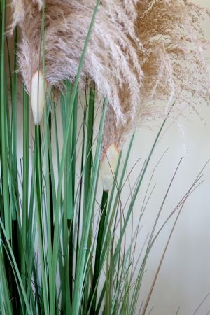 Plantă artificială decorativă, tip stuf verde, H170 cm, „Fleur” - Img 5