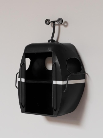 Raft negru de perete in forma de telegondola, "Cable car" - Img 2