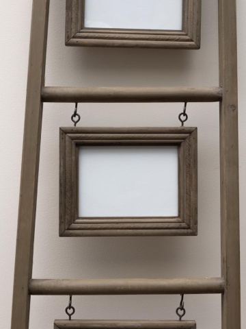 Scară decorativă din lemn cu 3 rame foto, H118 cm - Img 4