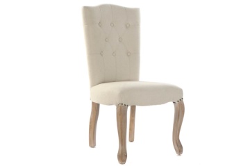 Scaun de dining bej din in și lemn de cauciuc, 51×47,5×101 cm, „Shooter Beige"