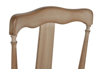 Scaun dining din lemn de cedru, natur, spătar cu bară centrală, șezut din ratan împletit și picioare sculptate, finisaj natural, 94 x 50 x 40 cm, „Saint-Rémy” - Img 3