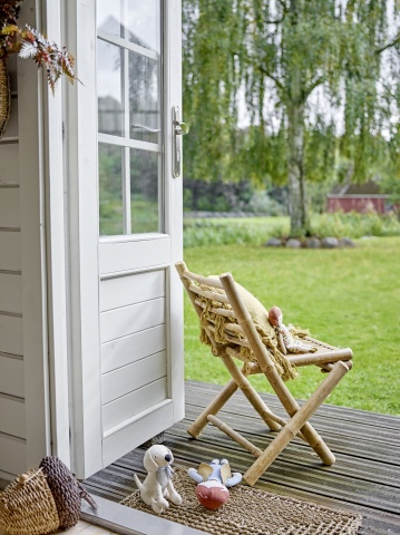 Scaun pliabil de exterior natur din lemn de bambus, „Sole Mini” - Img 2