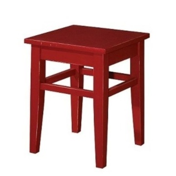 Scaunel rosu, din lemn de pin, Country Chic