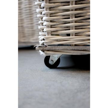 Set 2 coșuri din salcie impletita, cu roți, H50 cm, "French Basket" - Img 5