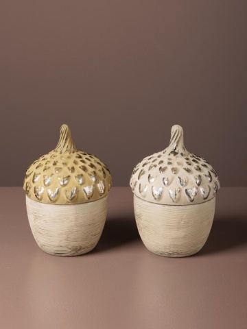 Set 2 cutii decorative, din sticla, Acorn - Img 2