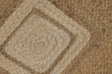 Set 2 tablouri decorative din iută cu relief în ramă din lemn de acacia, 60×90 cm, „Hemp" - Img 3