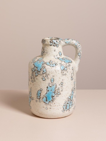 Set 2 vase decorative din ceramica, cu design mediteranean si finisaj antichizat - Img 2