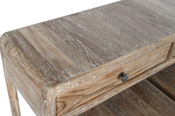 Set 3 console din lemn de tec reciclat, finisaj natural, „Origin” - Img 2