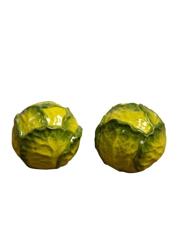 Set sare si piper, din ceramica, Cabbages