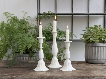Sfeșnic din metal cu finisaj antichizat crem, H20.5xD10 cm, „Candlestick" - Img 3