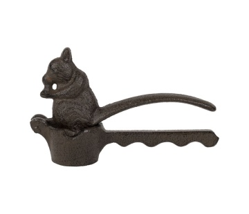 Spargător de nuci din fontă, veveriță, maro, 16x4.5x10 cm