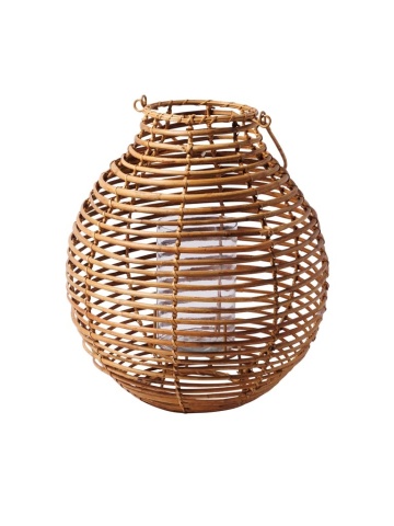 Suport lumanare natur din rattan H23cm Vagabond