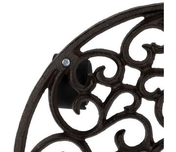 Suport pentru ghiveci cu roti, din fonta, D27 cm, Rhodonea Brown - Img 4