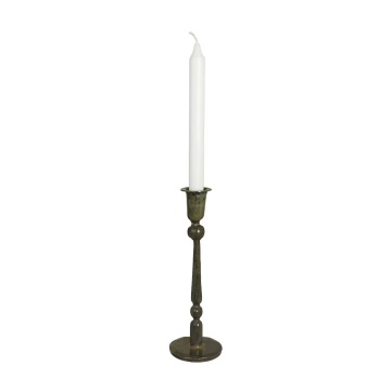 Suport pentru lumânare din metal H25 cm, „Meja Olive Green” - Img 3