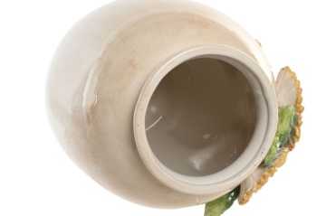 Vază decorativă din ceramică cu motiv floarea-soarelui, 26×26×34 cm, „Girasol" - Img 4