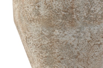 Vază decorativă, stil vintage patinat, culoare alb antichizat, din metal, „Aged White” - Img 4