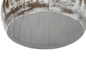 Abajur din metal, gri deschis, finisaj patinat, 60 x 60 cm, „Montargis” - Img 5
