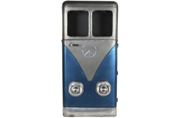 Bar din metal cu suport pentru sticle și pahare, 71x43x152 cm, „Blue Van”