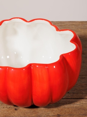 Bol de supa, cu capac, din ceramica, D19cm, Tomato - Img 4