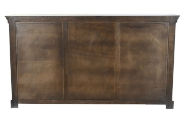 Bufet vintage din lemn de mango, alb, cu 4 uși vitrate și decor sculptat, 100 x 180 x 40 cm, „Belline” - Img 3