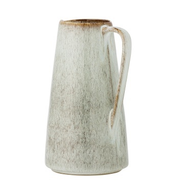 Carafă din ceramică artizanală natur cu finisaj texturat în tonuri de bej și maro, 1500 ml, 13×24 cm, „Fleur" - Img 3