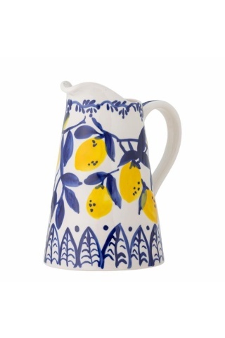 Carafă din ceramica pictata manual, design mediteraneean, Ø12cm, "Maxima" - Img 4