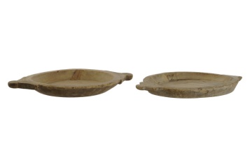 Centru de masă decorativ tip piesă unică, stil natural rustic, culoare natur, din lemn de tec, „Teak” - Img 4