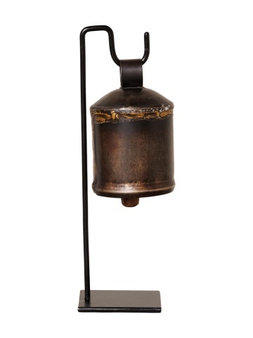 Clopot decorativ suspendat din metal, H31 cm