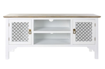 Comoda TV alba , din lemn de molid „Rustic Elegance” - Img 6