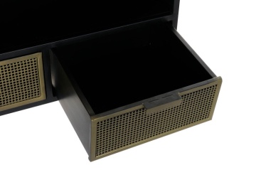 Comoda TV neagra si aurie , din metal " Blacky"" - Img 4