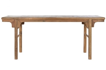 Consolă din lemn de tec reciclat stil rustic cu patină vintage, „Avana”