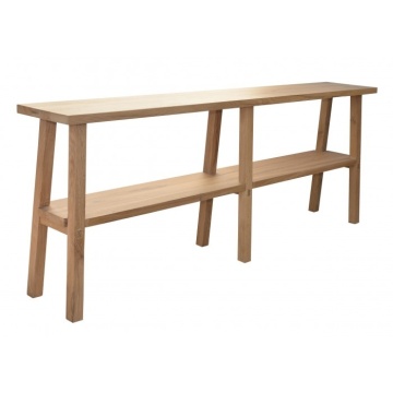 Consola natur din lemn de stejar reciclat, double, Anatole - Img 2