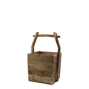 Cos cu maner, din lemn reciclat, Grimaud