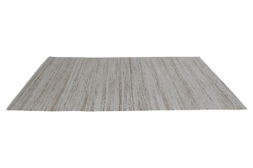 Covor din bumbac și iută țesut manual, antiderapant, bej natural, 140X200 cm, 1800 GSM, „Cotton Jute Carpet" - Img 3