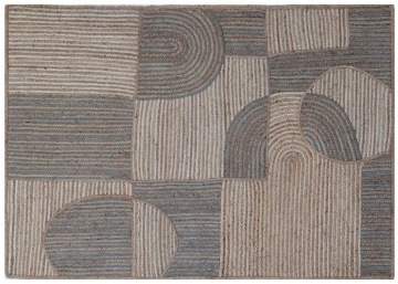 Covor natural din iută împletit manual, cu model abstract, 160 x 230 cm, „Bazeilles”