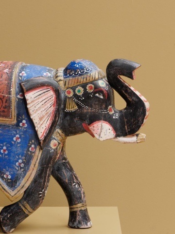 Decorațiune elefant din lemn de mango, H45 cm, "Célèbes" - Img 6