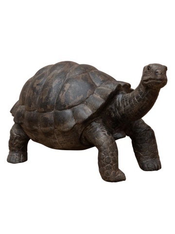 Decorațiune țestoasă din lemn de tec, D60 cm