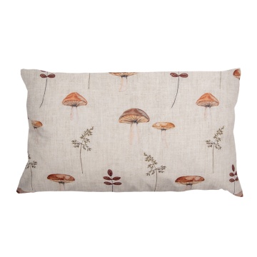 Fata de perna, bej, din textil, 30x50 cm, Mushrooms - Img 2