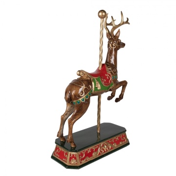 Figurină decorativă ren din polirășină, 35x18x56 cm, „Carrousel de Noël” - Img 2