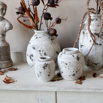 Ghiveci de plante din ceramica, cu aspect antichizat, Frejus H12,5 cm - Img 2