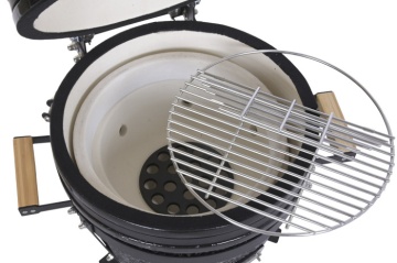 Grătar kamado din ceramică și metal, 51 x 53 x 64 cm, negru, „Barbecue Ceramic" - Img 6